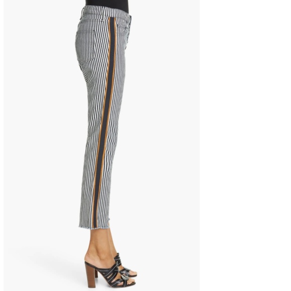 Veronica Beard Carolyn Stripe Crop Baby Bootcut Pants Size 32 - Picture 3 of 8